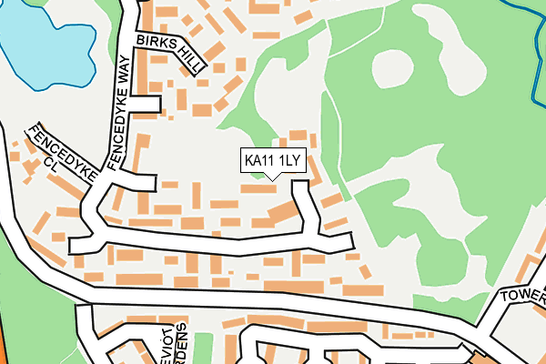 KA11 1LY map - OS OpenMap – Local (Ordnance Survey)