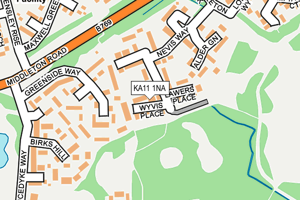 KA11 1NA map - OS OpenMap – Local (Ordnance Survey)