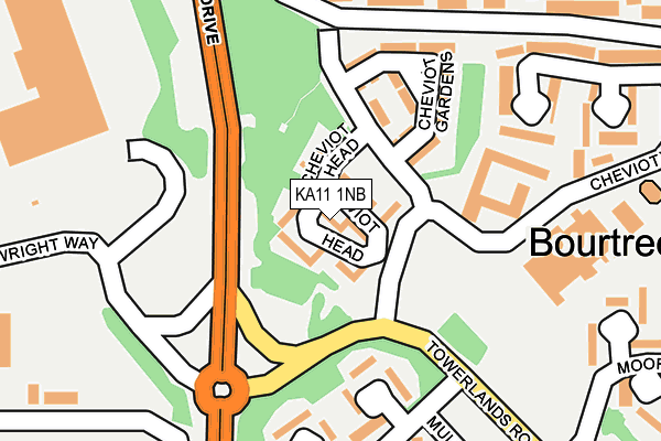 KA11 1NB map - OS OpenMap – Local (Ordnance Survey)