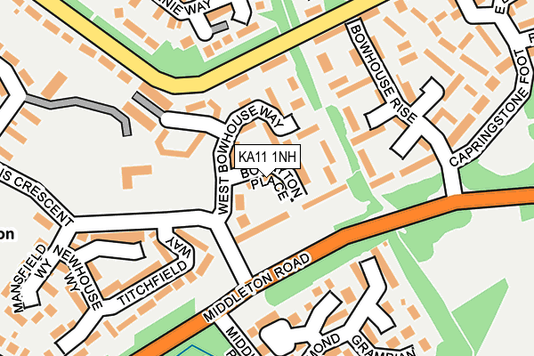 KA11 1NH map - OS OpenMap – Local (Ordnance Survey)