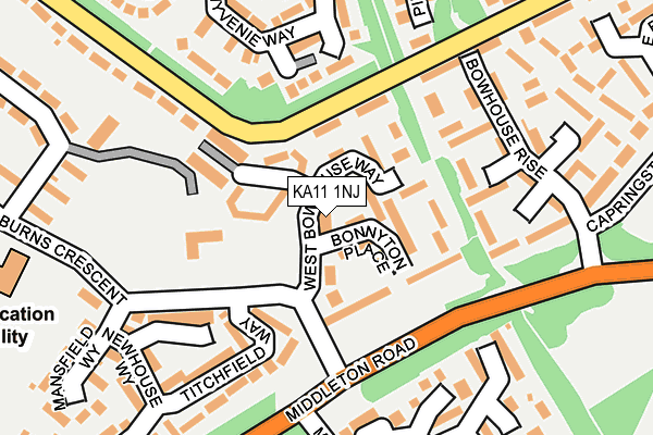 KA11 1NJ map - OS OpenMap – Local (Ordnance Survey)