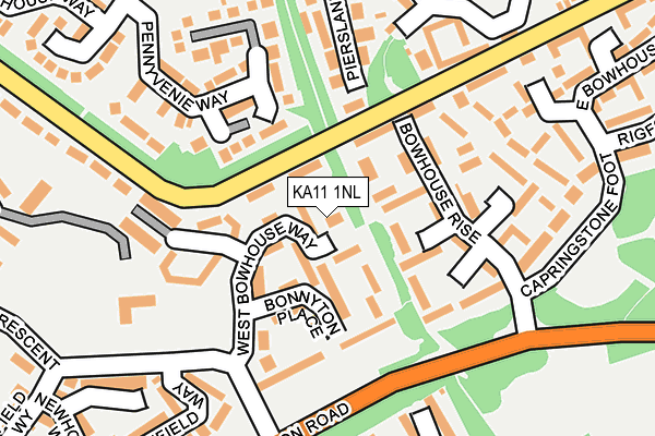 KA11 1NL map - OS OpenMap – Local (Ordnance Survey)