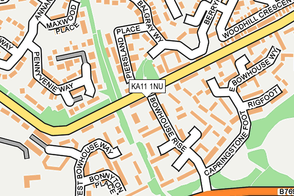 KA11 1NU map - OS OpenMap – Local (Ordnance Survey)