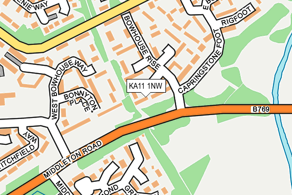 KA11 1NW map - OS OpenMap – Local (Ordnance Survey)