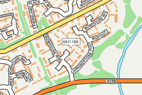 KA11 1NX map - OS OpenMap – Local (Ordnance Survey)