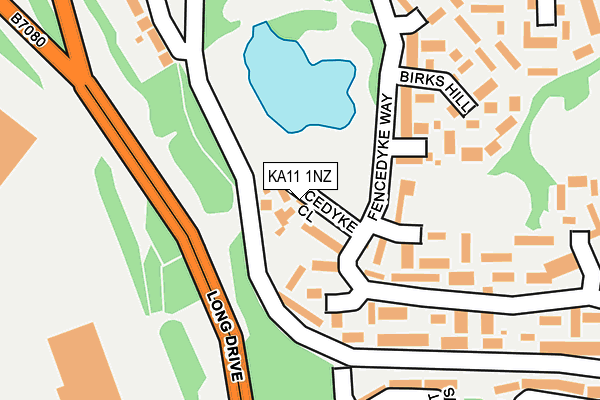 KA11 1NZ map - OS OpenMap – Local (Ordnance Survey)