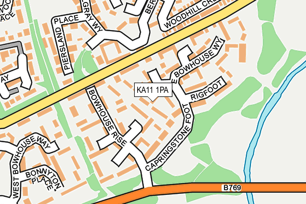 KA11 1PA map - OS OpenMap – Local (Ordnance Survey)