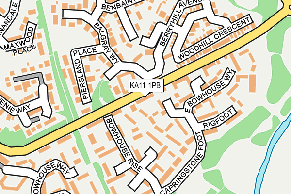 KA11 1PB map - OS OpenMap – Local (Ordnance Survey)