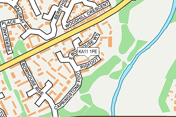 KA11 1PE map - OS OpenMap – Local (Ordnance Survey)