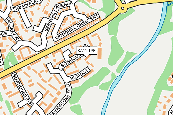 KA11 1PF map - OS OpenMap – Local (Ordnance Survey)