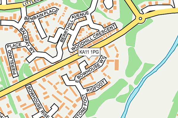 KA11 1PG map - OS OpenMap – Local (Ordnance Survey)