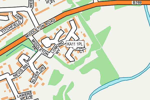 KA11 1PL map - OS OpenMap – Local (Ordnance Survey)