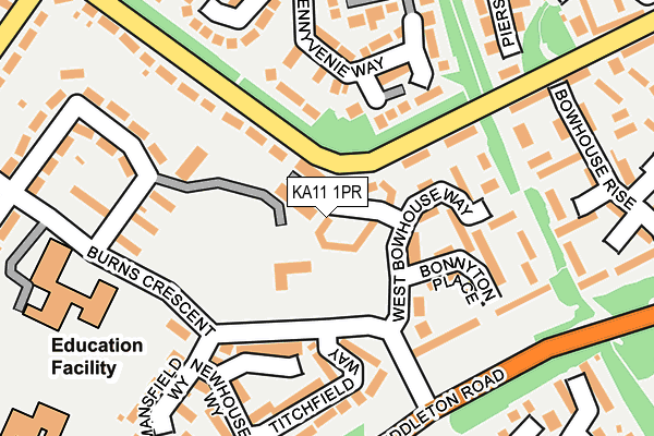 KA11 1PR map - OS OpenMap – Local (Ordnance Survey)