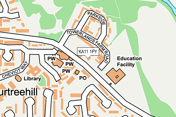 KA11 1PY map - OS OpenMap – Local (Ordnance Survey)