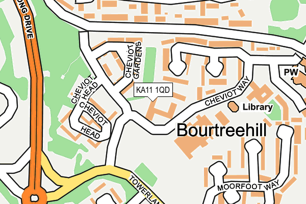 KA11 1QD map - OS OpenMap – Local (Ordnance Survey)