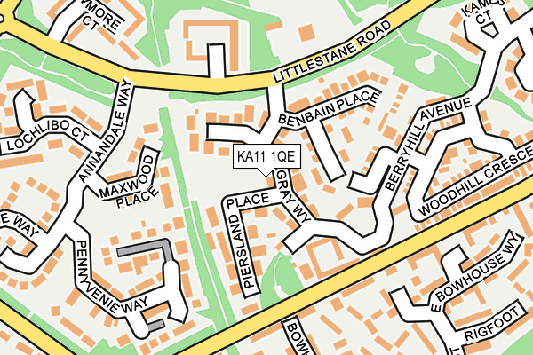 KA11 1QE map - OS OpenMap – Local (Ordnance Survey)
