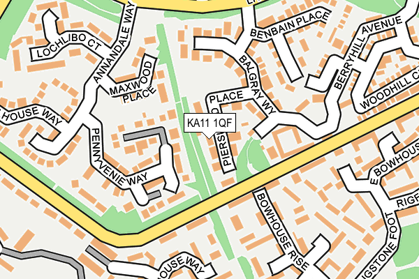 KA11 1QF map - OS OpenMap – Local (Ordnance Survey)