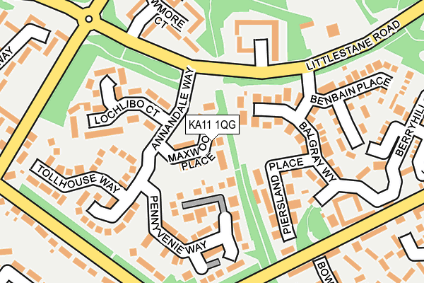 KA11 1QG map - OS OpenMap – Local (Ordnance Survey)