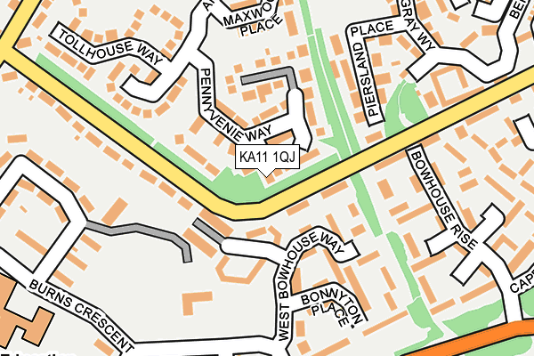 KA11 1QJ map - OS OpenMap – Local (Ordnance Survey)
