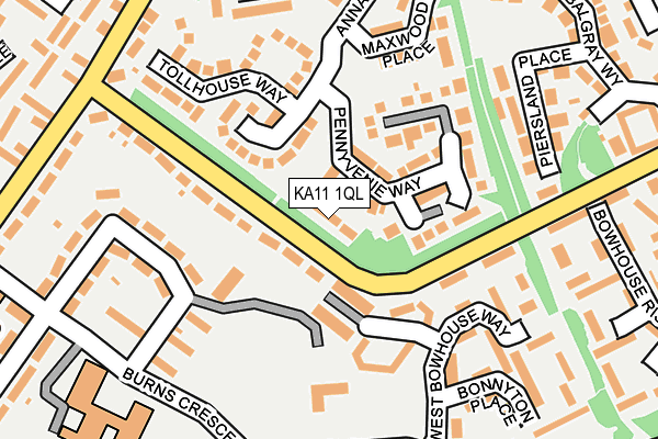 KA11 1QL map - OS OpenMap – Local (Ordnance Survey)