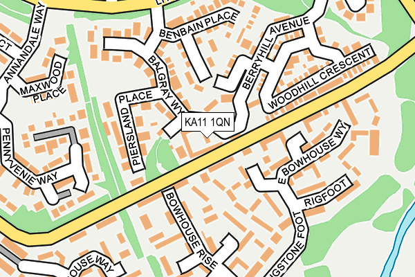 KA11 1QN map - OS OpenMap – Local (Ordnance Survey)