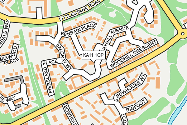 KA11 1QP map - OS OpenMap – Local (Ordnance Survey)