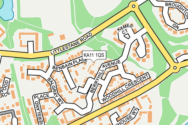 KA11 1QS map - OS OpenMap – Local (Ordnance Survey)