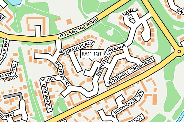 KA11 1QT map - OS OpenMap – Local (Ordnance Survey)
