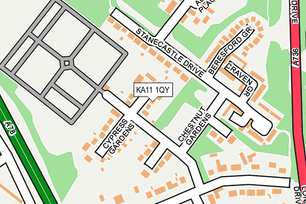KA11 1QY map - OS OpenMap – Local (Ordnance Survey)