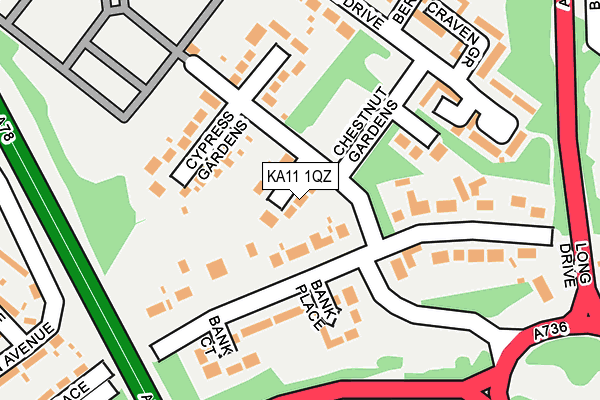 KA11 1QZ map - OS OpenMap – Local (Ordnance Survey)