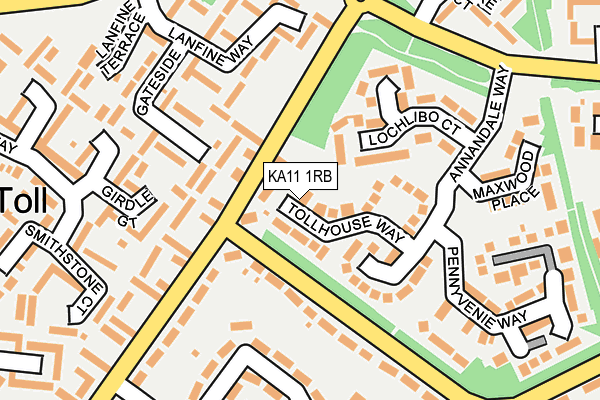 KA11 1RB map - OS OpenMap – Local (Ordnance Survey)
