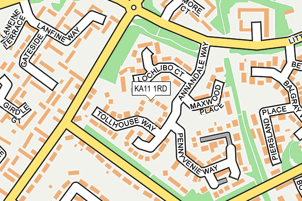 KA11 1RD map - OS OpenMap – Local (Ordnance Survey)