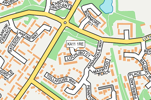 KA11 1RE map - OS OpenMap – Local (Ordnance Survey)