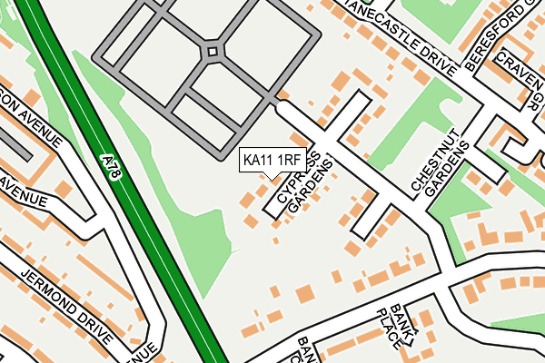 KA11 1RF map - OS OpenMap – Local (Ordnance Survey)
