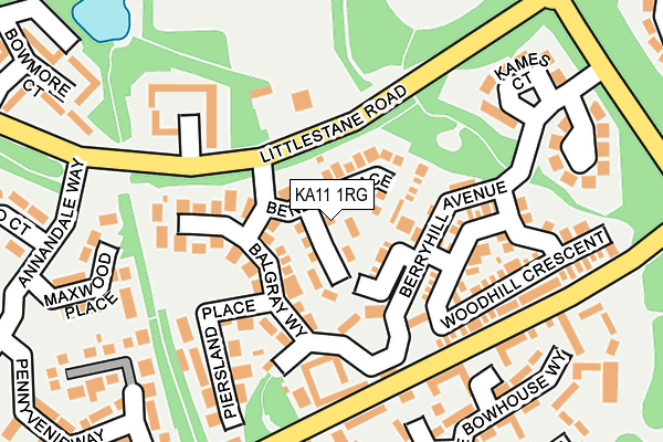 KA11 1RG map - OS OpenMap – Local (Ordnance Survey)