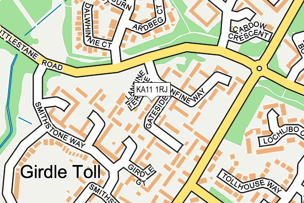 KA11 1RJ map - OS OpenMap – Local (Ordnance Survey)