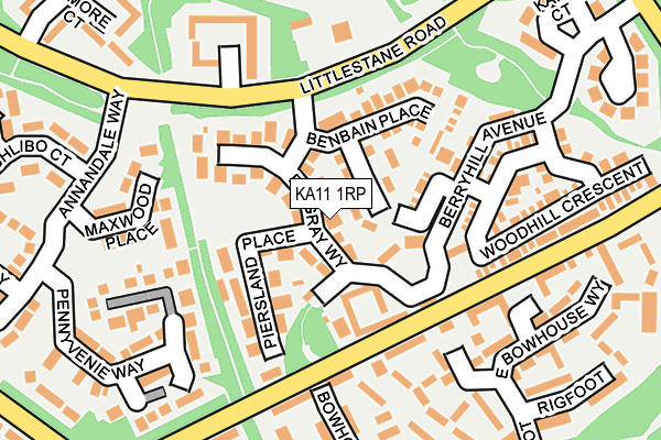 KA11 1RP map - OS OpenMap – Local (Ordnance Survey)