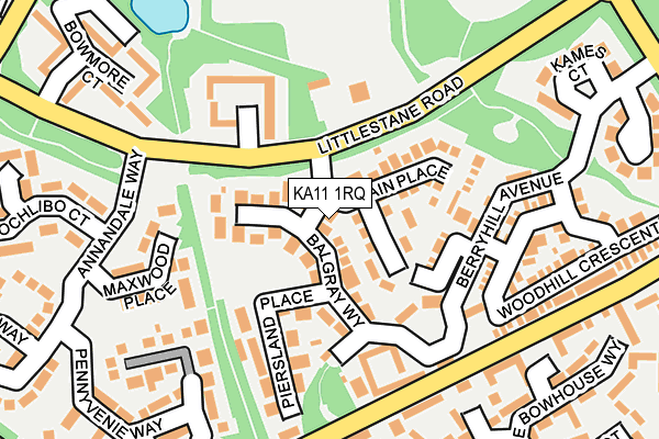 KA11 1RQ map - OS OpenMap – Local (Ordnance Survey)