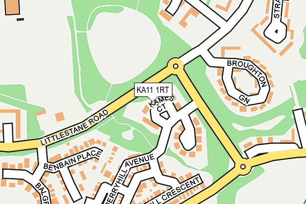 KA11 1RT map - OS OpenMap – Local (Ordnance Survey)