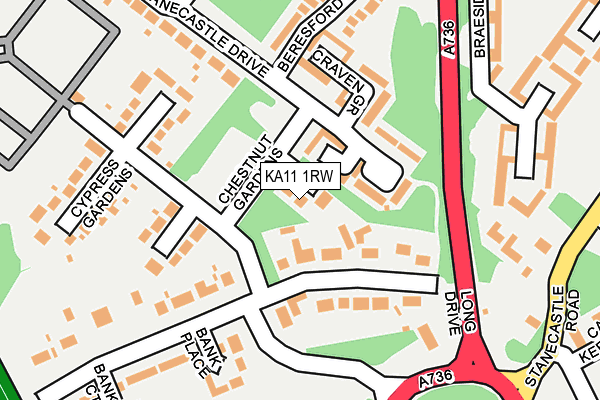 KA11 1RW map - OS OpenMap – Local (Ordnance Survey)