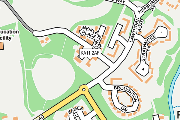 KA11 2AF map - OS OpenMap – Local (Ordnance Survey)