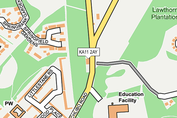 KA11 2AY map - OS OpenMap – Local (Ordnance Survey)