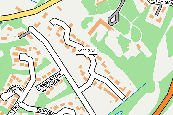 KA11 2AZ map - OS OpenMap – Local (Ordnance Survey)