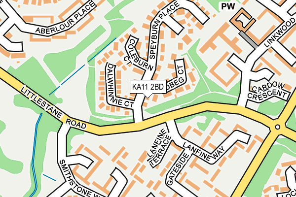 KA11 2BD map - OS OpenMap – Local (Ordnance Survey)