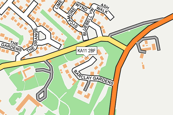 KA11 2BF map - OS OpenMap – Local (Ordnance Survey)