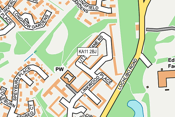 KA11 2BJ map - OS OpenMap – Local (Ordnance Survey)