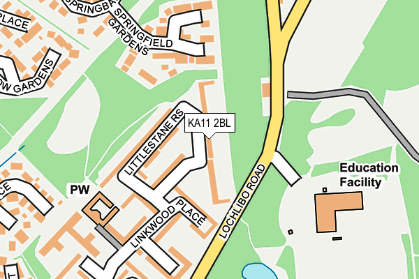 KA11 2BL map - OS OpenMap – Local (Ordnance Survey)