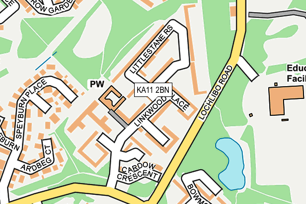 KA11 2BN map - OS OpenMap – Local (Ordnance Survey)
