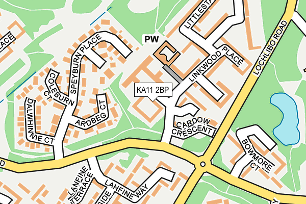KA11 2BP map - OS OpenMap – Local (Ordnance Survey)
