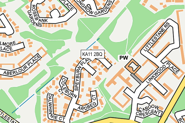 KA11 2BQ map - OS OpenMap – Local (Ordnance Survey)